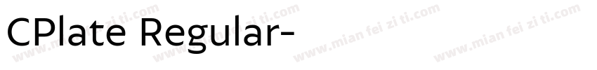 CPlate Regular字体转换